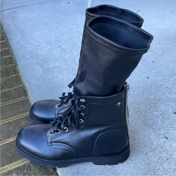 RTA Women's Black Lace Up Combat Boots. 100% Leather. US Size 11. - Picture 2 of 15